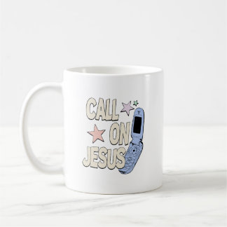 Mug Appellez Jésus – Design Rétro de Foi