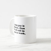 Mug Appelons tous Queer au travail (Devant gauche)