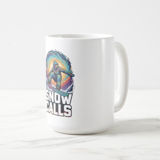 Mug Appels à neige Snowboardeur (Devant droit)