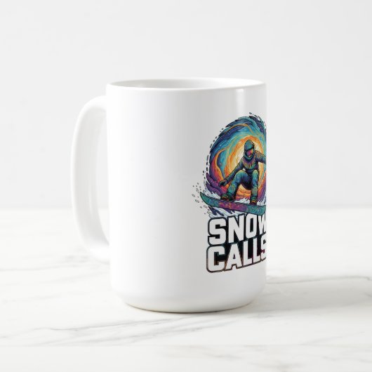 Mug Appels à neige Snowboardeur (Devant gauche)