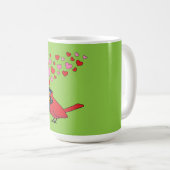 Mug Appels d'accouplement Cardinal Bird Love (Devant droit)