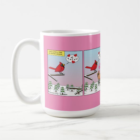 Mug Appels de accouplement d'oiseaux modernes comique (Gauche)