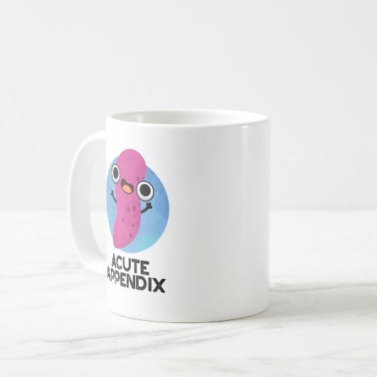 Mug Appendice Aigu Funky Body Parts Pun (Devant gauche)