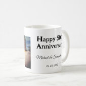 Mug applaudissements à 50 ans anniversaire ajouter nom (Devant droit)