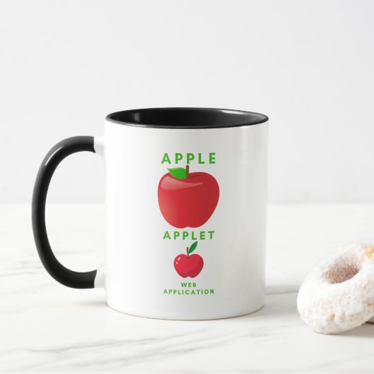 Mug Apple and Applet Small Application (Avec donut)