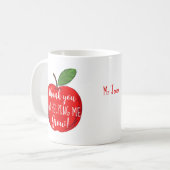 Mug Apple merci de nous aider à devenir enseignant (Devant gauche)