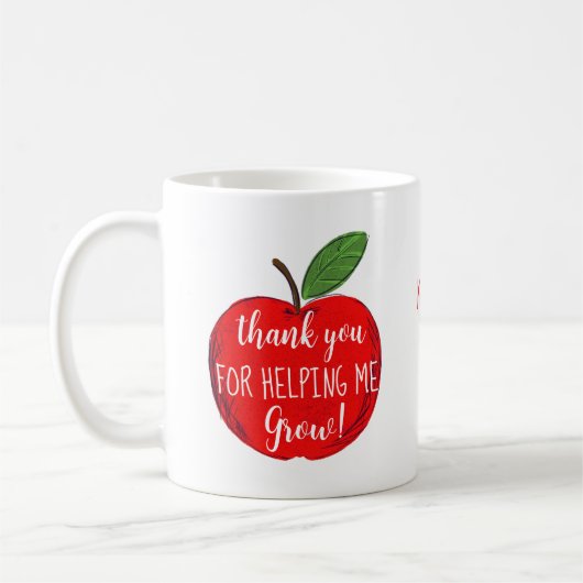 Mug Apple merci de nous aider à devenir enseignant (Gauche)