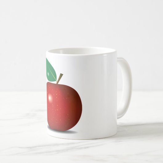 Mug Apple rouge croquant attaquent (Devant droit)