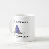 Mug Appliquez-vous pensent des statistiques (la courbe (Devant gauche)