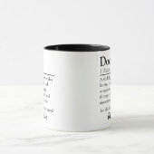 Mug Appréciation de la définition personnalisée du méd (Centre)