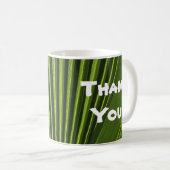Mug Appréciation de la feuille de palme verte du Merci (Devant droit)