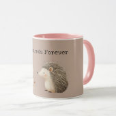 Mug Appréciation de la Souris Hérisson Marron Crème Mi (Devant droit)