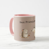 Mug Appréciation de la Souris Hérisson Marron Crème Mi (Devant gauche)