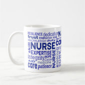 Mug Appréciation de la typographie bleue des valeurs i (Gauche)