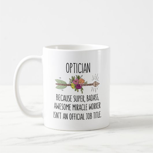 Mug Appréciation de l'assistant Optométriste Opticien (Gauche)