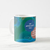 Mug Appréciation de l'employé Bureau de la gemme bleue (Devant gauche)