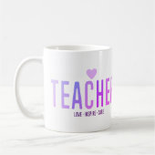 Mug Appréciation de l'enseignant Amour Inspirer soins  (Gauche)