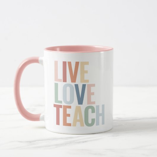Mug Appréciation de l'enseignant Arc-en-ciel Enseigner (Gauche)