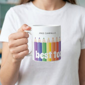 Mug Appréciation de l'enseignant arc-en-ciel Meilleur 