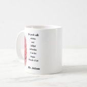 Mug Appréciation de l'enseignant Bible Verse Proverbes (Devant gauche)