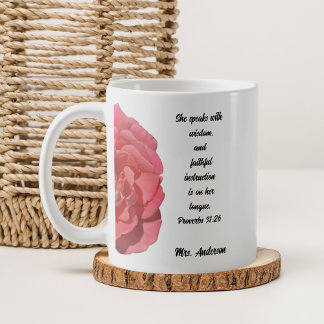 Mug Appréciation de l'enseignant Bible Verse Proverbes