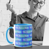 Mug Appréciation de l'enseignant bleu océan