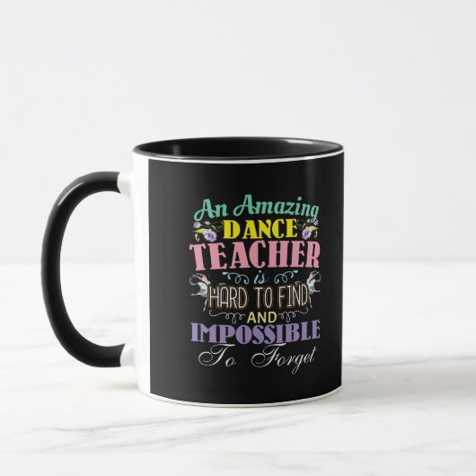 Mug Appréciation de l'enseignant de ballet - Citation  (Gauche)