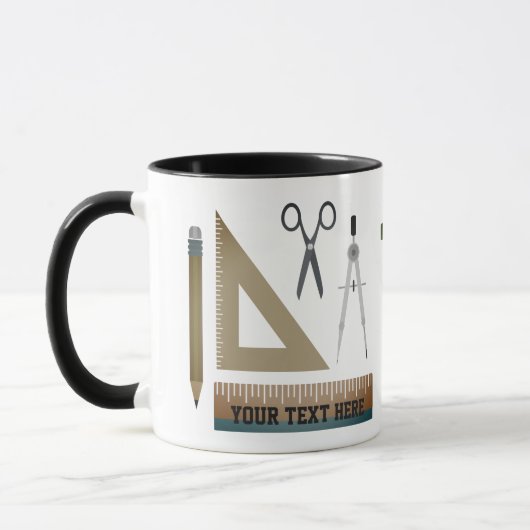 Mug Appréciation de l'enseignant de mathématiques pers (Gauche)