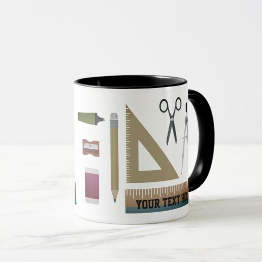 Mug Appréciation de l'enseignant de mathématiques pers (Devant droit)
