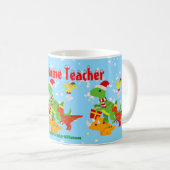 Mug Appréciation de l'enseignant de Noël Enfants Dinos (Devant droit)
