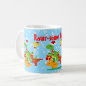 Mug Appréciation de l'enseignant de Noël Enfants Dinos (Devant gauche)