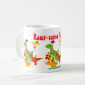 Mug Appréciation de l'enseignant de Noël Enfants Dinos (Devant gauche)