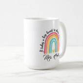 Mug Appréciation de l'enseignant Il faut un grand coeu (Devant droit)