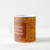 Mug Appréciation de l'enseignant Merci de paille jaune (Devant gauche)