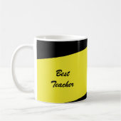 Mug Appréciation de l'enseignant, Merci, Nom, Jaune (Gauche)