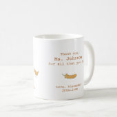 Mug Appréciation de l'enseignant Poulets Merci (Devant droit)