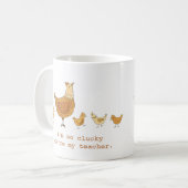 Mug Appréciation de l'enseignant Poulets Merci (Devant gauche)
