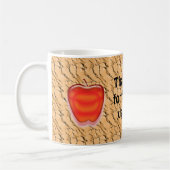 Mug Appréciation de l'enseignant Rouge Apple Merci de  (Gauche)