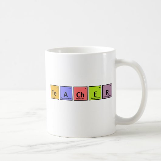 Mug Appréciation de professeur de Tableau périodique (Droite)