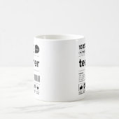 Mug Appréciation des enseignants Code-barres humoristi (Centre)