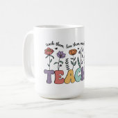 Mug Appréciation des enseignants, enseignez-leur, aime (Devant gauche)