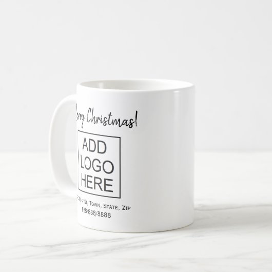 Mug Appréciation du client ou de l'employé du logo d'e (Devant gauche)