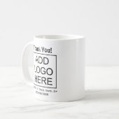 Mug Appréciation du client ou de l'employé du logo d'e (Devant gauche)
