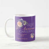 Mug Appréciation du Merci du professionnel Floral Purp (Gauche)