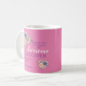 Mug Appréciation du Merci du professionnel Floral Rose (Devant gauche)