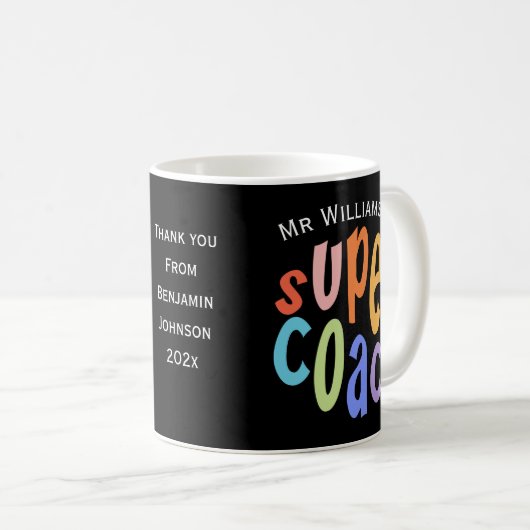 Mug Appréciation du Merci Super Coach (Devant droit)
