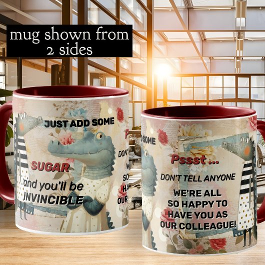 Mug Appréciation d'un collègue alligator drôle