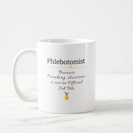 Mug Appréciation follement phlébotomiste (Gauche)