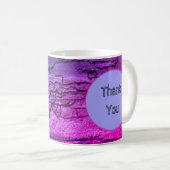 Mug Appréciation Neon bleu rose Abstrait Merci (Devant droit)
