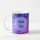 Mug Appréciation Neon bleu rose Abstrait Merci (Gauche)
